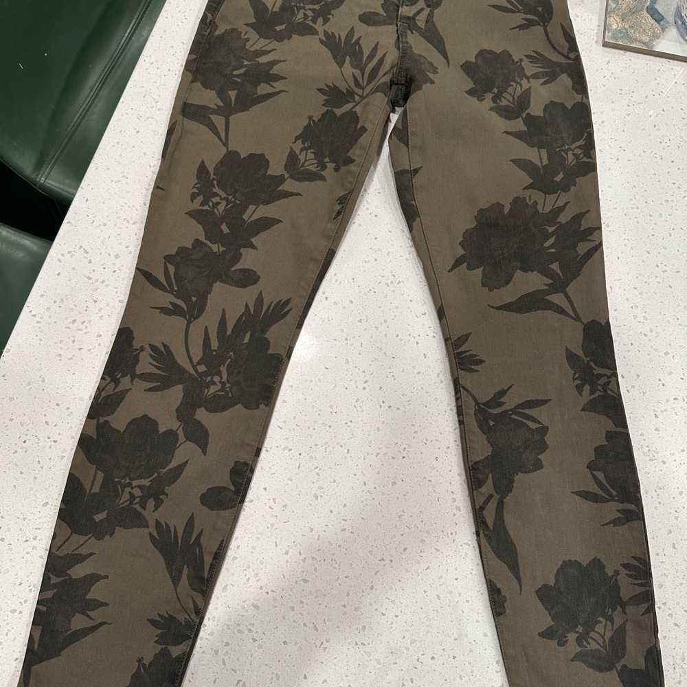 Lucky Brand Black Floral Skinny Jeans